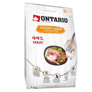 ONTARIO CAT SHORT HAIR sausā kaķu barība Pīle, vista 2kg